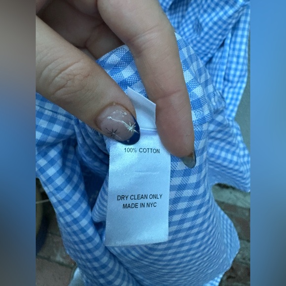 CF. goldman Blue Gingham Midi Dress - Picture 7 of 10